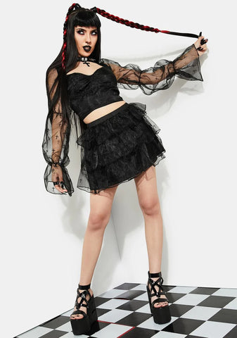 Answer To Your Prayers Ruffle Skirt