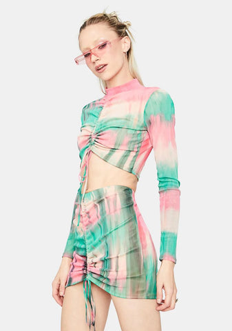 Watermelon Away On Vacay Three Piece Bodycon Set