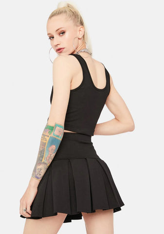 Wicked Cheerful Player Tank Pleated Skirt Set