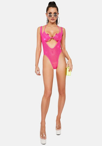 Diva Picture This Glitter Mesh Lingerie Set