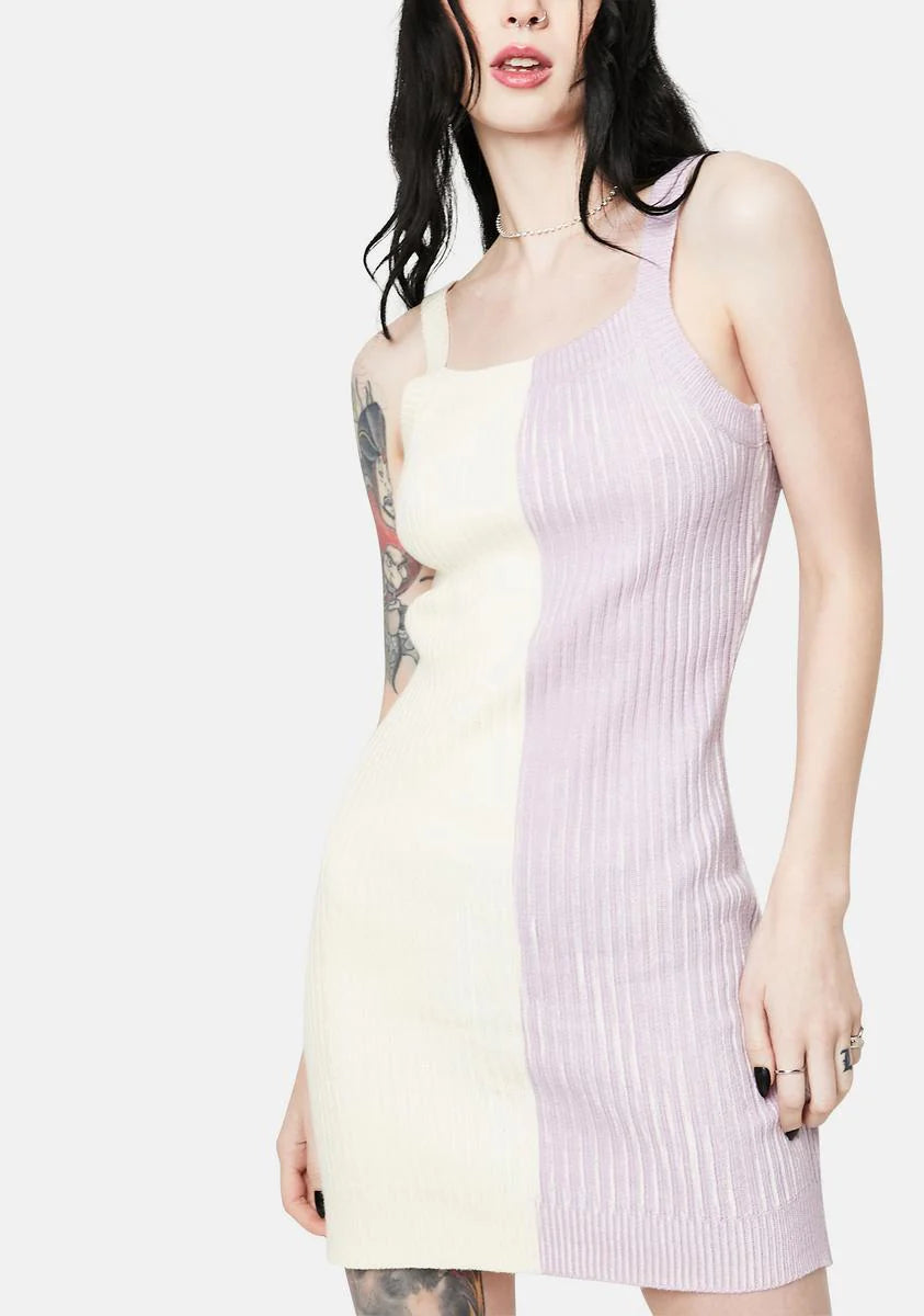 The Basics Colorblock Sweater Mini Dress