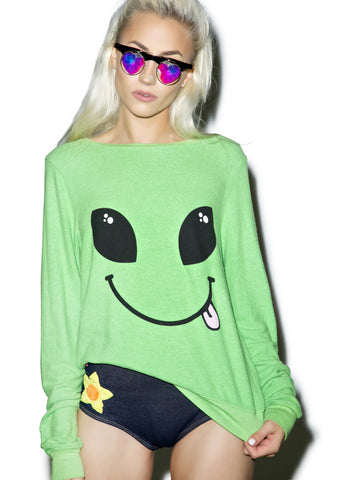 I Come In Peace Baggy Beach Jumper