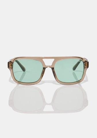 Royal Gray Green Aviator Sunglasses