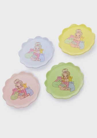 Cat Lady Plate Set