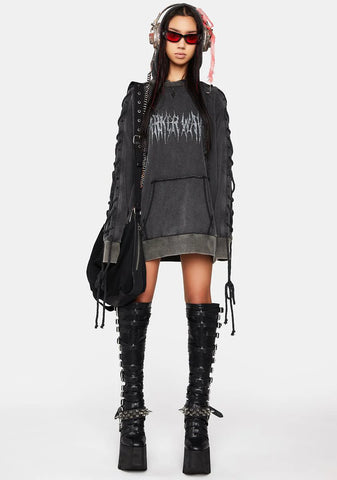 Modulation Unisex Lace-Up Hoodie