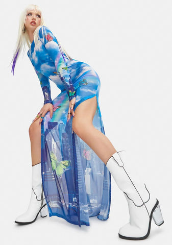 Modern Utopia Mesh Maxi Dress