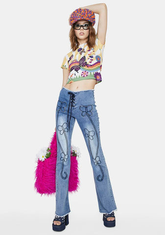 Cloud Illusions Flare Jeans