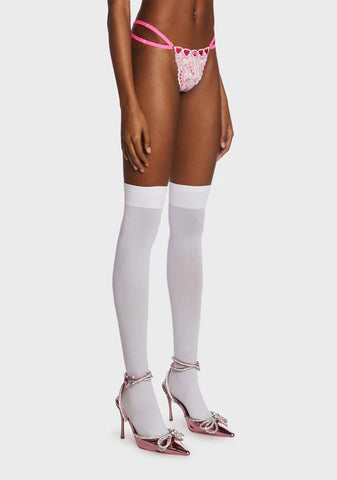 Heartbreaker Embroidered Thong