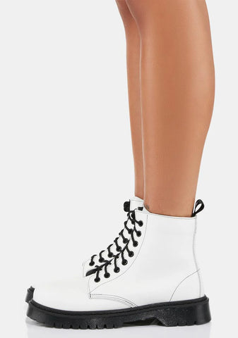 Adara Vegan Leather Chunky Boots