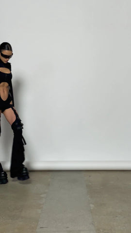 Digital Lands Bodysuit And Leg Warmers Set