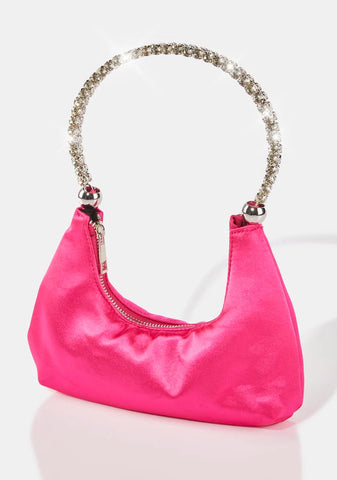 Pink Honey Satin Handbag