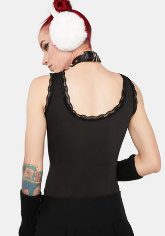 Can't Hear You Lace Up Bodysuit