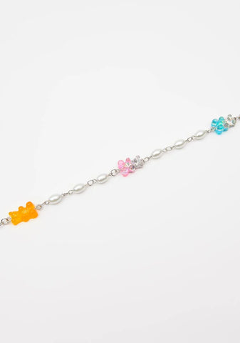 Sweet Surprise Pearl & Gummy Bear Necklace
