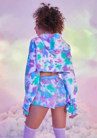 L.U.V. Luv You Tie Dye Lounge Shorts