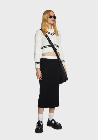 Texts Read Midi Skirt