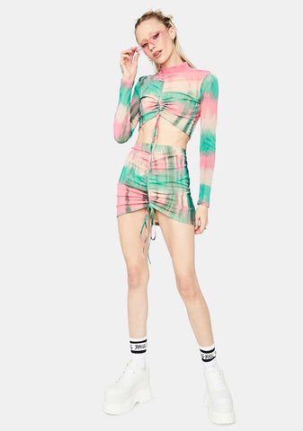 Watermelon Away On Vacay Three Piece Bodycon Set