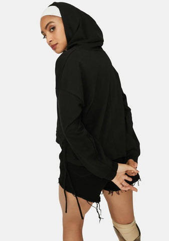 Dark Beach Player Terry Hoodie Top