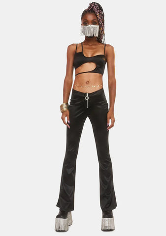 Dark Liaison Satin Flares