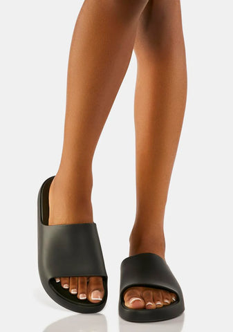 Black Cloud Slide Sandals