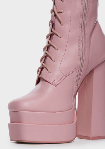 Pink Jupiter Platform Boots