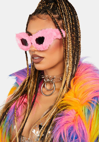 Candied Windswept Fantasy Fuzzy Sunglasses