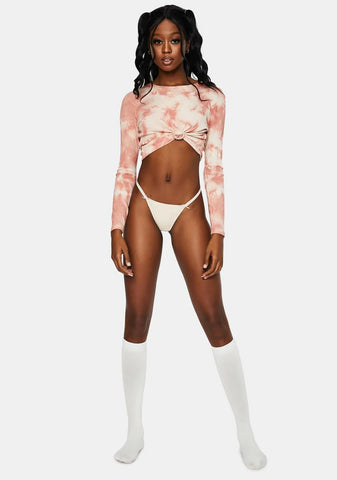 Bubbly Can Never Tell Bow Detail Thong