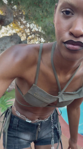 Chord Cargo Pocket Lingerie Set