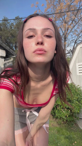 Caring Hearts Striped Tee