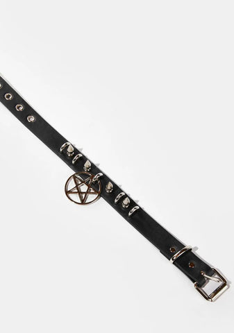 Silver Pentagram Choker