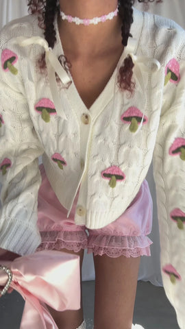 Lucky Charm Mushroom Cardigan