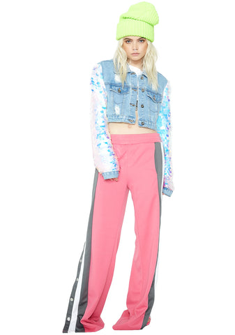 Shimmy Cropped Denim Jacket