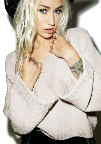 Dreamweaver Hand Knit Sweater - Gray