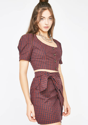 Run The World Plaid Skirt