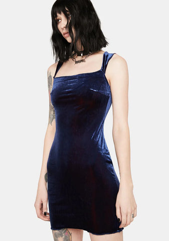What I Know Velour Mini Dress