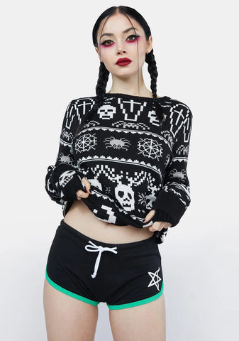 Merry 666mas Dolphin Booty Shorts