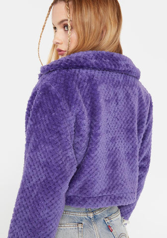 Hope Is Enough Fuzzy Crop Jacket
