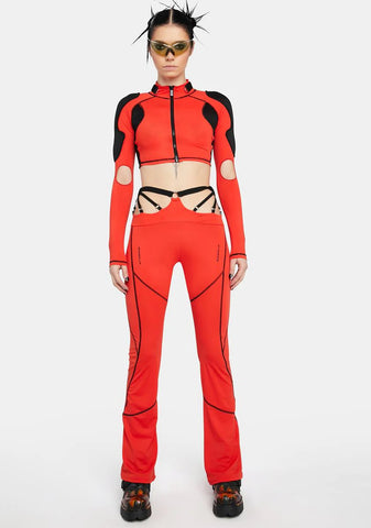 Red Enduro Long Sleeve Top