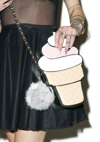 Clueless Grey Fluffy Pom Keychain