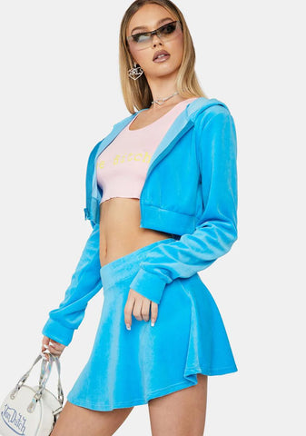 Aqua Up To No Good Skirt Set