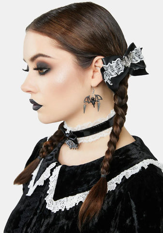 Night School Bat Hair Bow