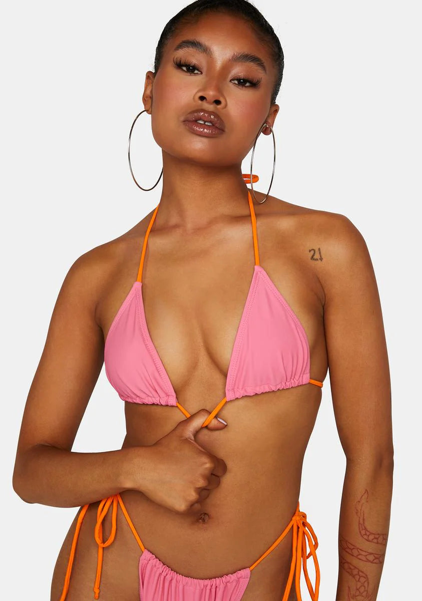 Pink Terry Pamita Bikini Top