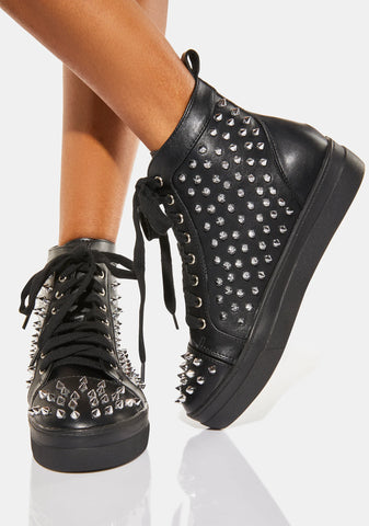 The Demon Inside Studded Sneakers