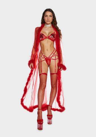 Hot Angelic Flirt Rhinestone Garter Belt