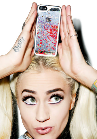 Falling Hearts Glitterfalls iPhone Case