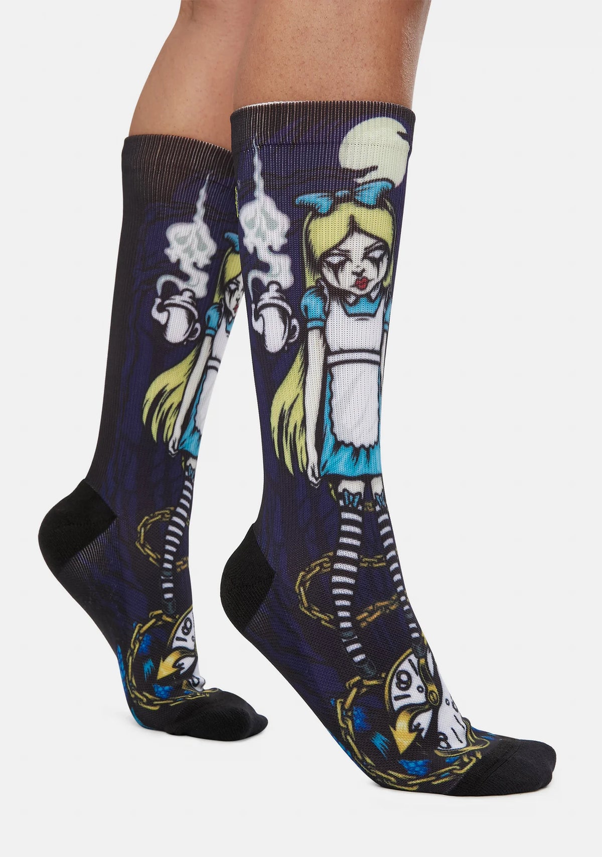 Alice Crew Printed Socks
