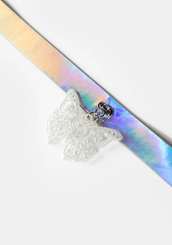 Butterfly Daze Holographic Choker