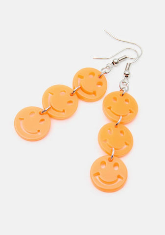 Vibrant Smiles Face Drop Earrings