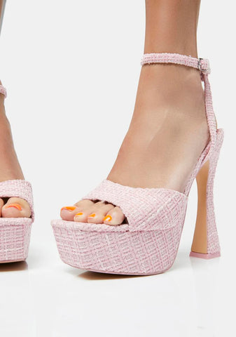 Pink Eliza Platform Heels