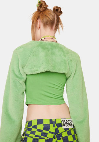 Isle Believe In Magic Faux Fur Shrug