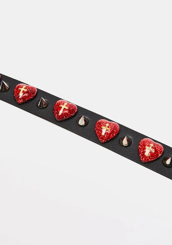 Keep Me Around Vegan Leather Choker